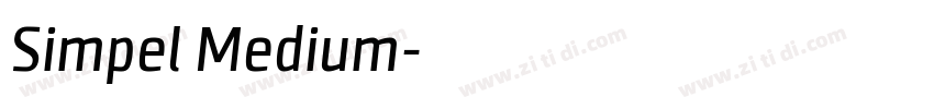 Simpel Medium字体转换